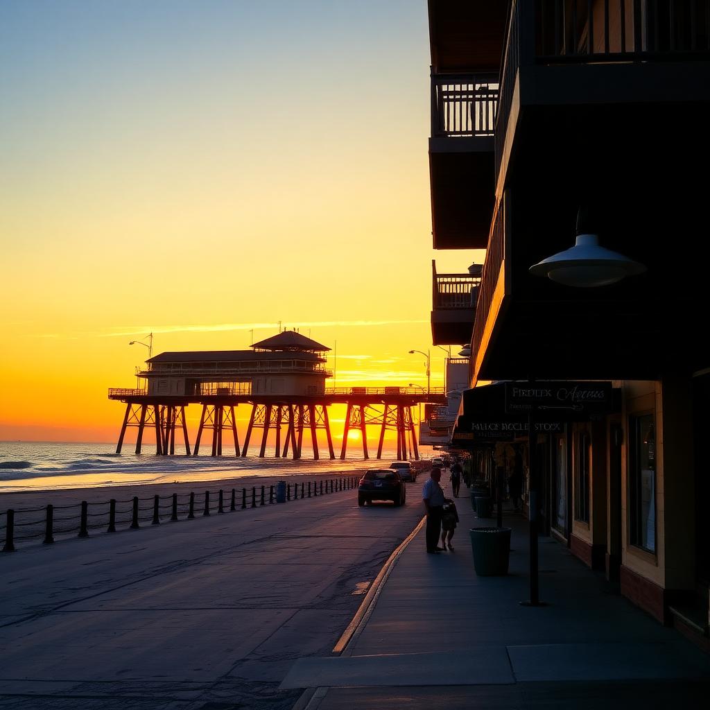Galveston Texas coastal scene
